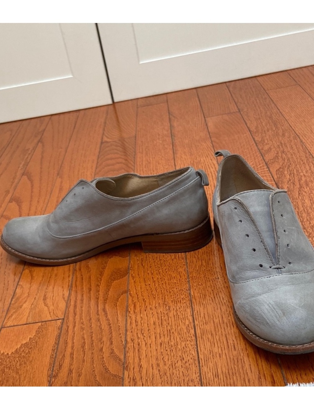 Casual Slip-On Oxford Shoes - Gray